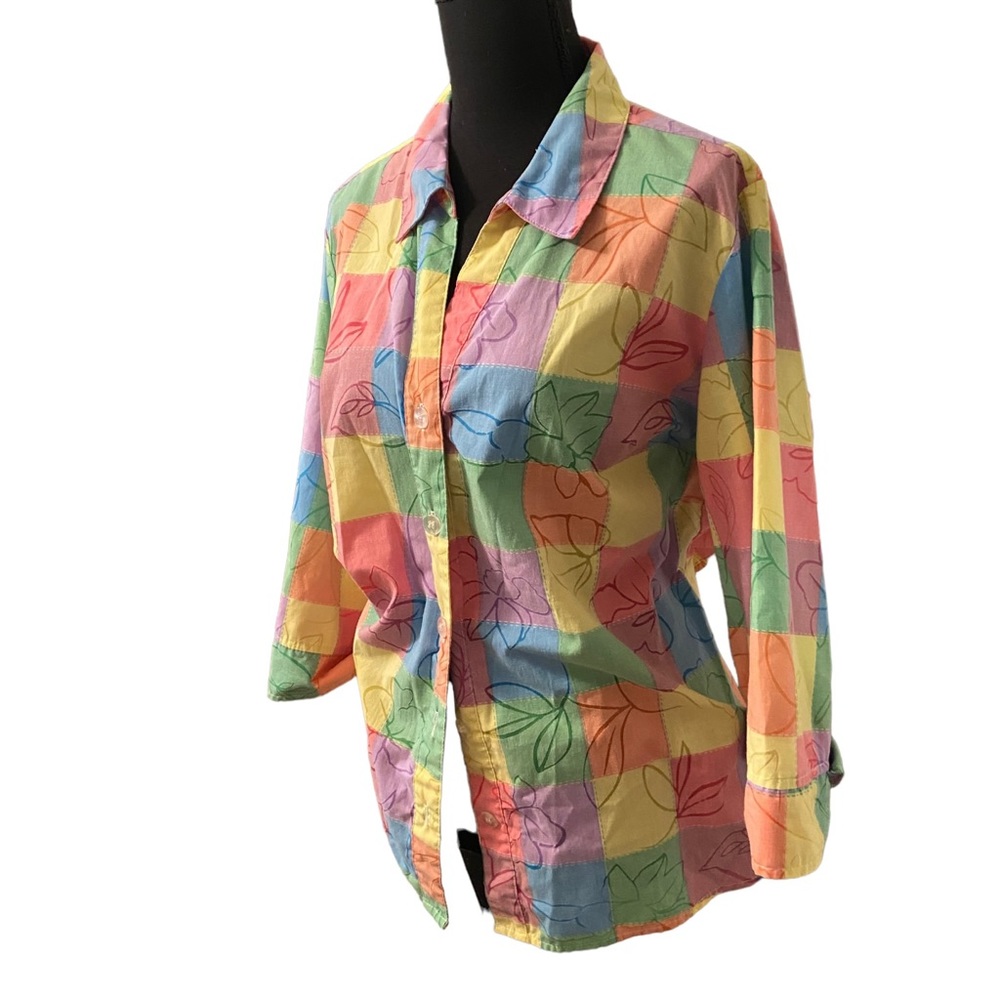 Vintage Rebecca Malone multicolored Button Up Shirt - Picture 4 of 8